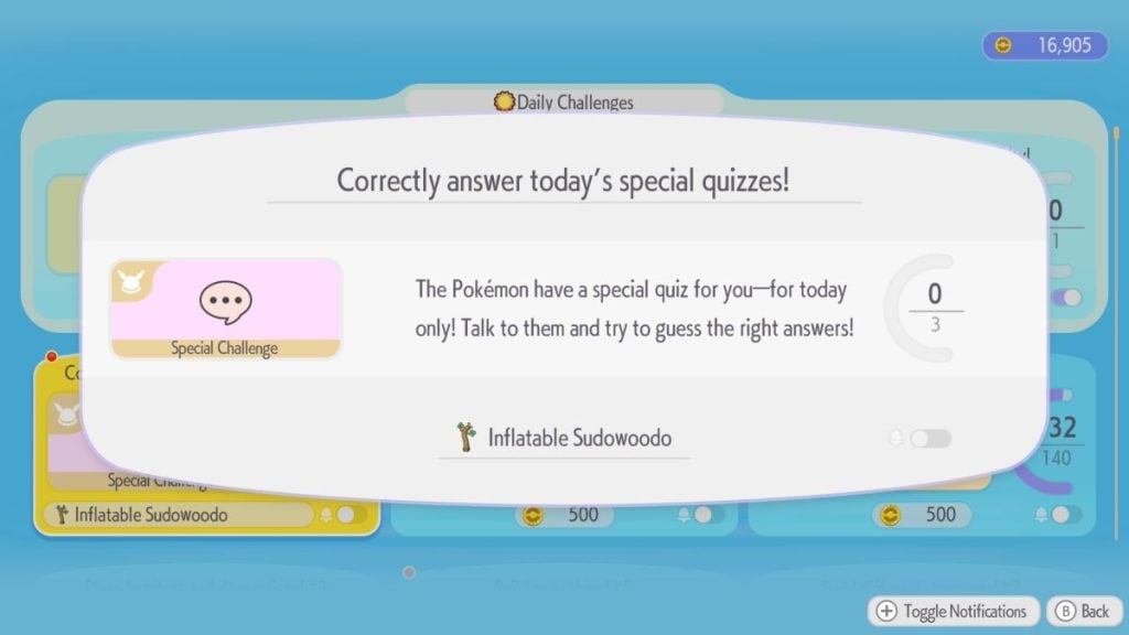 Evento del Día de los Inocentes de Pokémon Pokopia: cómo conseguir a Sudowoodo inflable