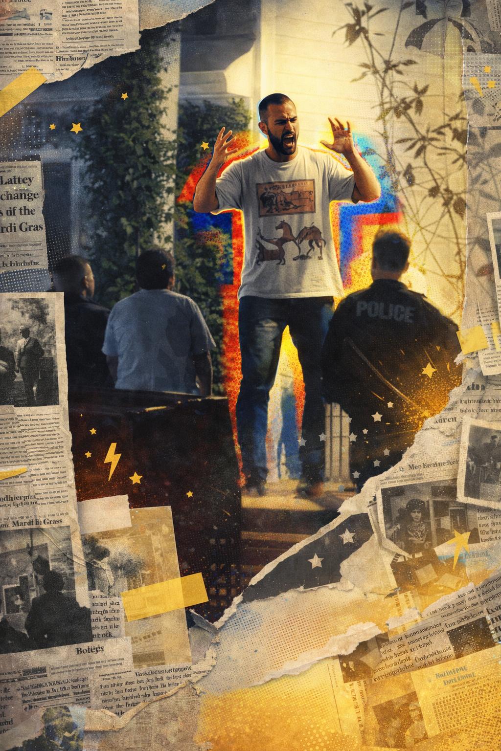 希亚·拉博夫在新奥尔良与警察发生激烈对峙并情绪崩溃